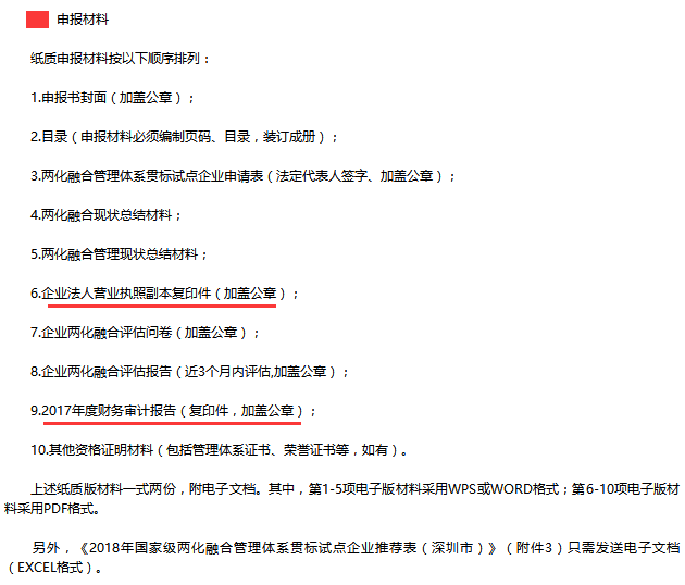 準(zhǔn)備好這10項材料是申報兩化融合貫標(biāo)試點(diǎn)的必備！